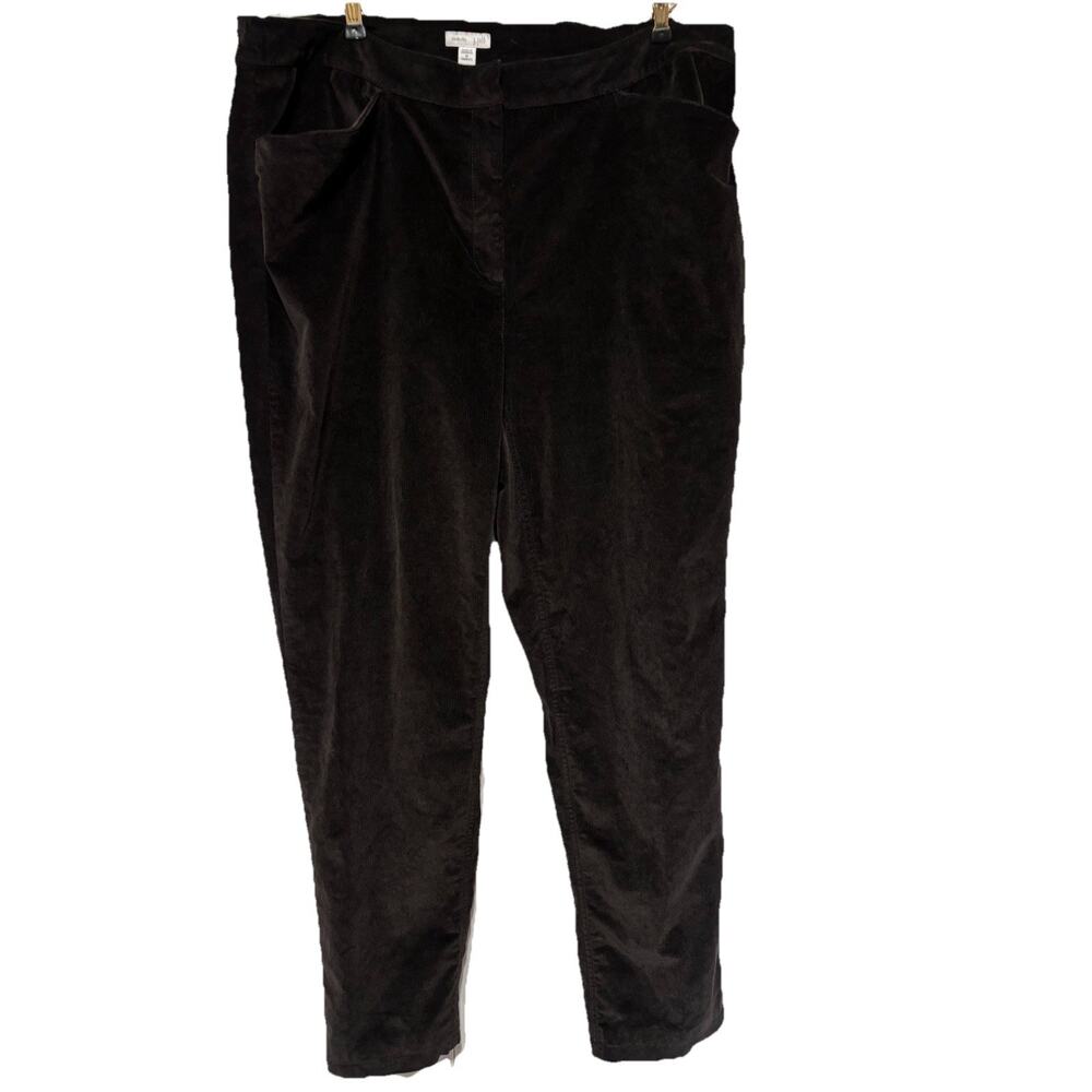 J Jill Corduroy Pants Womens 18 Brown Stretch Cotton Spandex Blend Everyday
